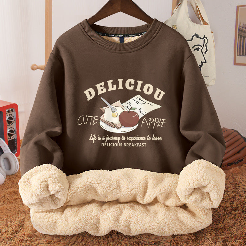 Women's Fleece-Lined Hooded Berber Winter Coat