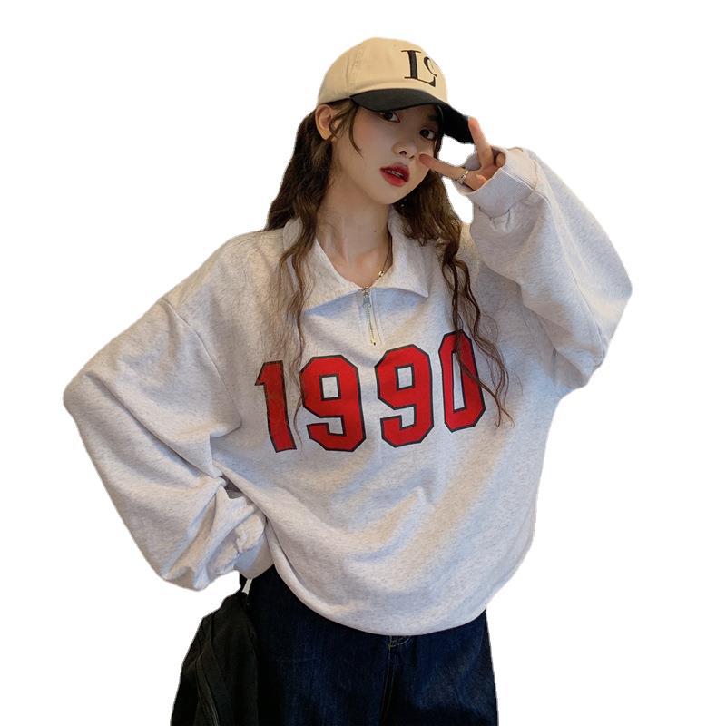 Retro Half-Zip Polo Long Sleeve Sweater