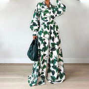 Casual Long Sleeve Printed Jumpsuit Set