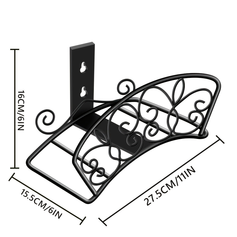 1pc Metal Garden Hose Holder, Outdoor Water Hose Holder with Hose Reel, Easy to Assemble, Detachable Design for Convenient Storage, for Outdoor, Garden, Patio Lawn, Black