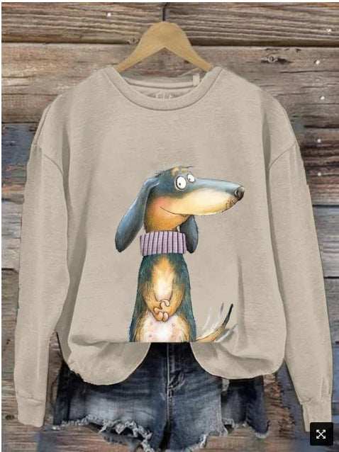 Women's 3D Digital Print Loose Street Fashion Sweatshirt