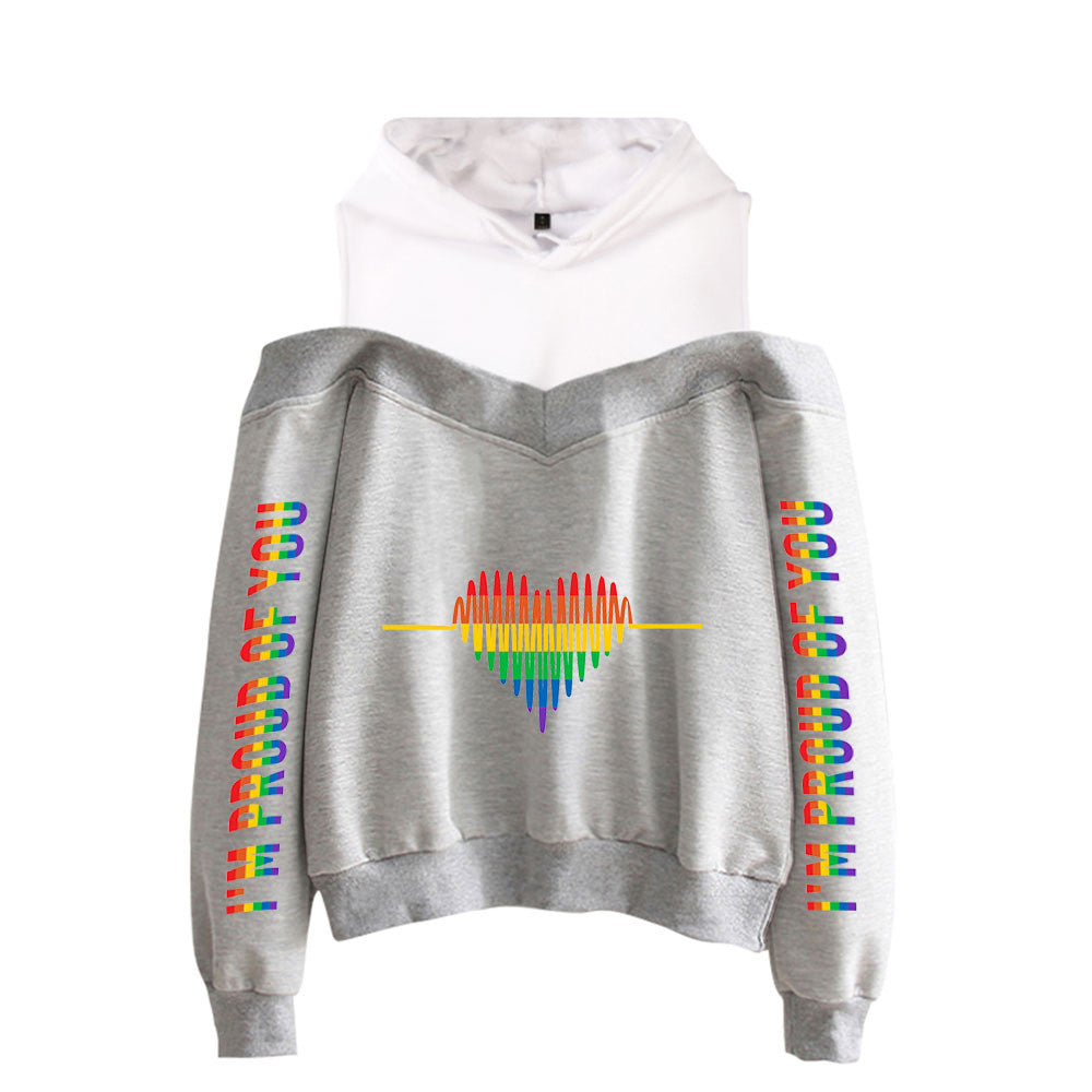 Women's Off-the-Shoulder Casual Pullover Hoodie