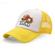 Baseball Printed Duckbill Baseball Cap with Mesh Back