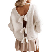 Bow Tie Women's Knitwear European and American Sweater