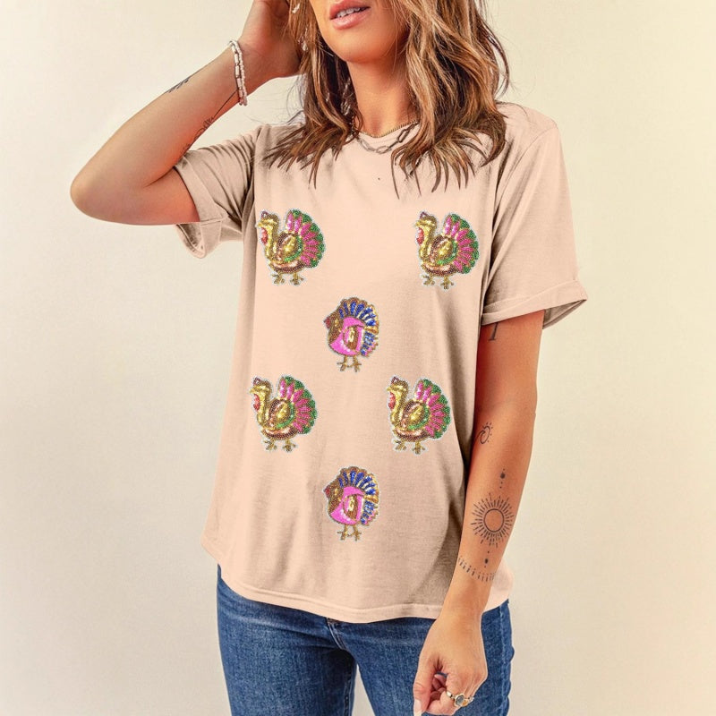 Solid Color Casual Women’s Short‑Sleeve T‑Shirt – Versatile Pullover
