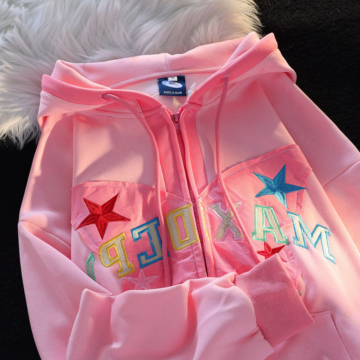 Retro Butterfly Patch Embroidered Streetwear Hoodie