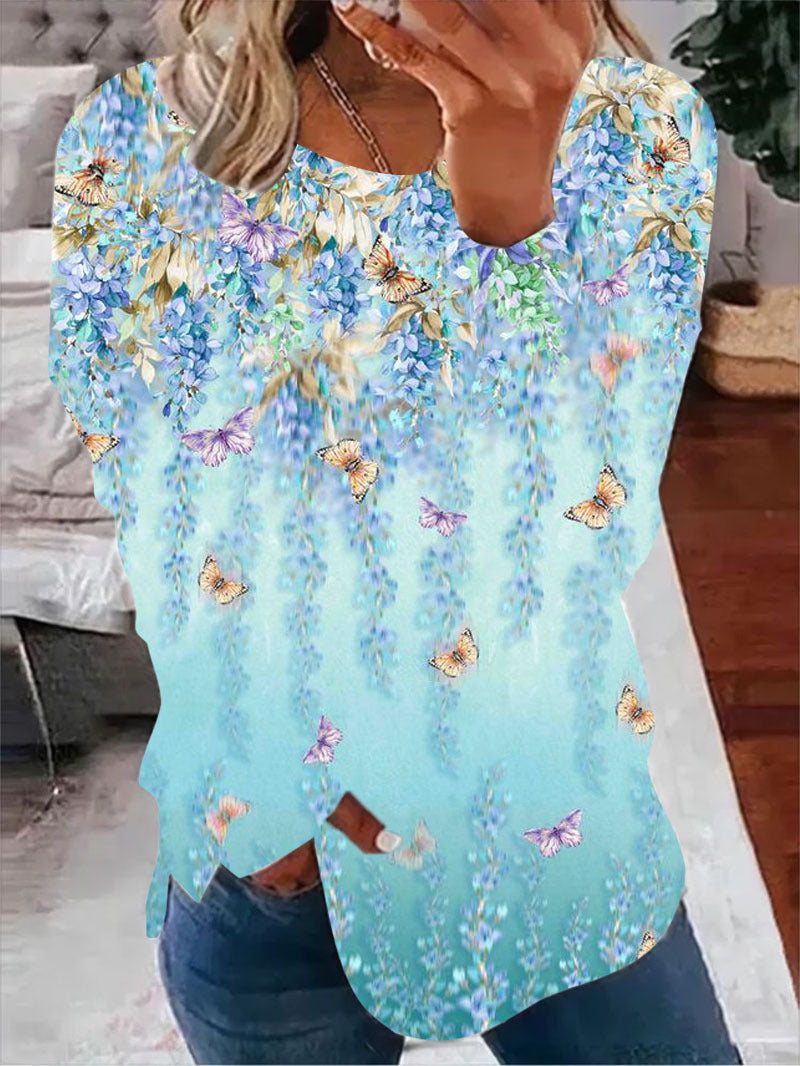Women's 3D Printed Casual Long Sleeve Sweatshirt