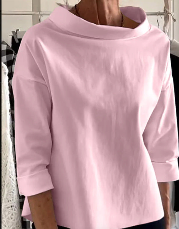 Women's Fleece Half-Turtleneck Long Sleeve Sweatshirt