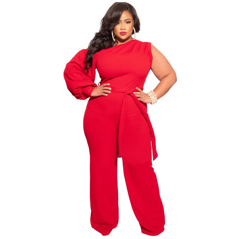Plus Size High-Waist Sporty Jumpsuit Active Pants