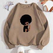 Cozy Fleece-Lined Graphic Sweatshirt for Women