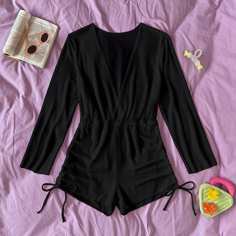 Women's Long-Sleeve Sun Protection One-Piece Swimsuit