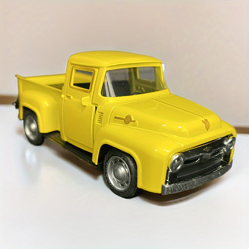 Vintage alloy metal pickup truck ornament for home or office decor