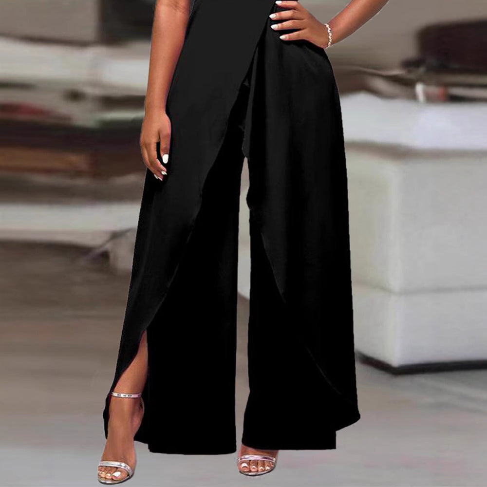 Chic Off-Shoulder Wide-Leg Jumpsuit