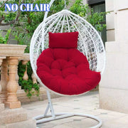 [2pcs Set] (Cushion And Pillow) Comfortable Casual New Experience! Egg-Shaped Hanging Chair Cushion with Pillow, Suitable for Indoor And Outdoor, Enhancing The Aesthetic of Living Room, Garden, Balcony, Multiple Colors Available