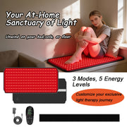 Wearable Red Light Therapy Pad, FDA‑Approved, 270 LEDs, Dual Wavelengths 660 nm & 850 nm, Remote Control, Designed for Back, Waist and Shoulders