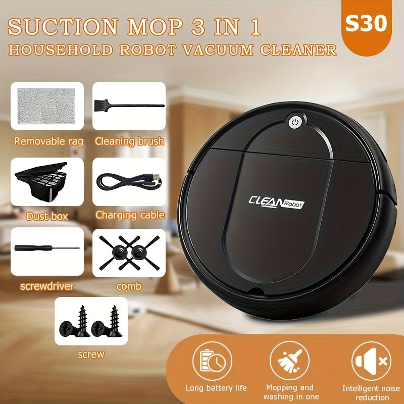 Robot Vacuum Cleaner, 3-in-1, Sweeping, Mopping, And Vacuuming All In One, 4, 000 Pa Powerful Suction, Up to 90mins Runtim, Low Noisesuitable for Hard Floors, Flatmarble Tiles And Wood Floor, Dorm...