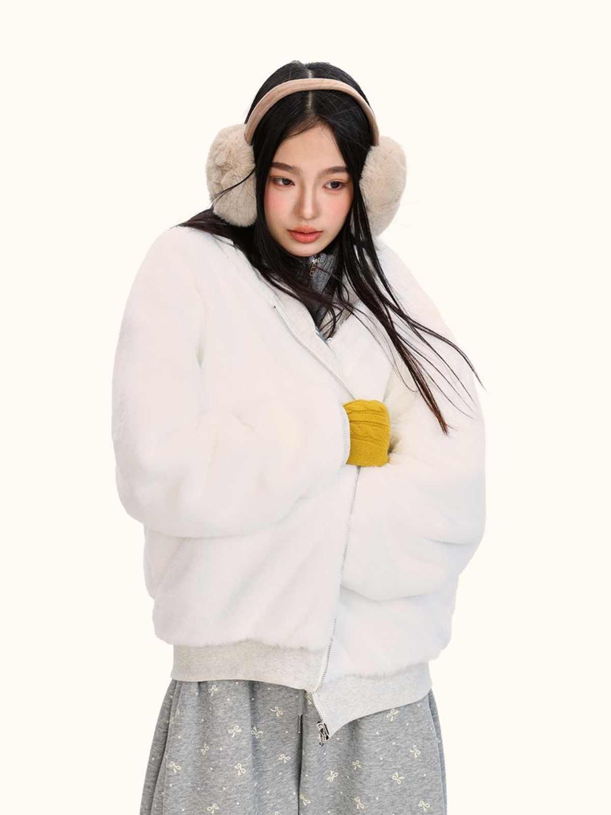 Reversible Fleece-Lined Padded Zip Hoodie