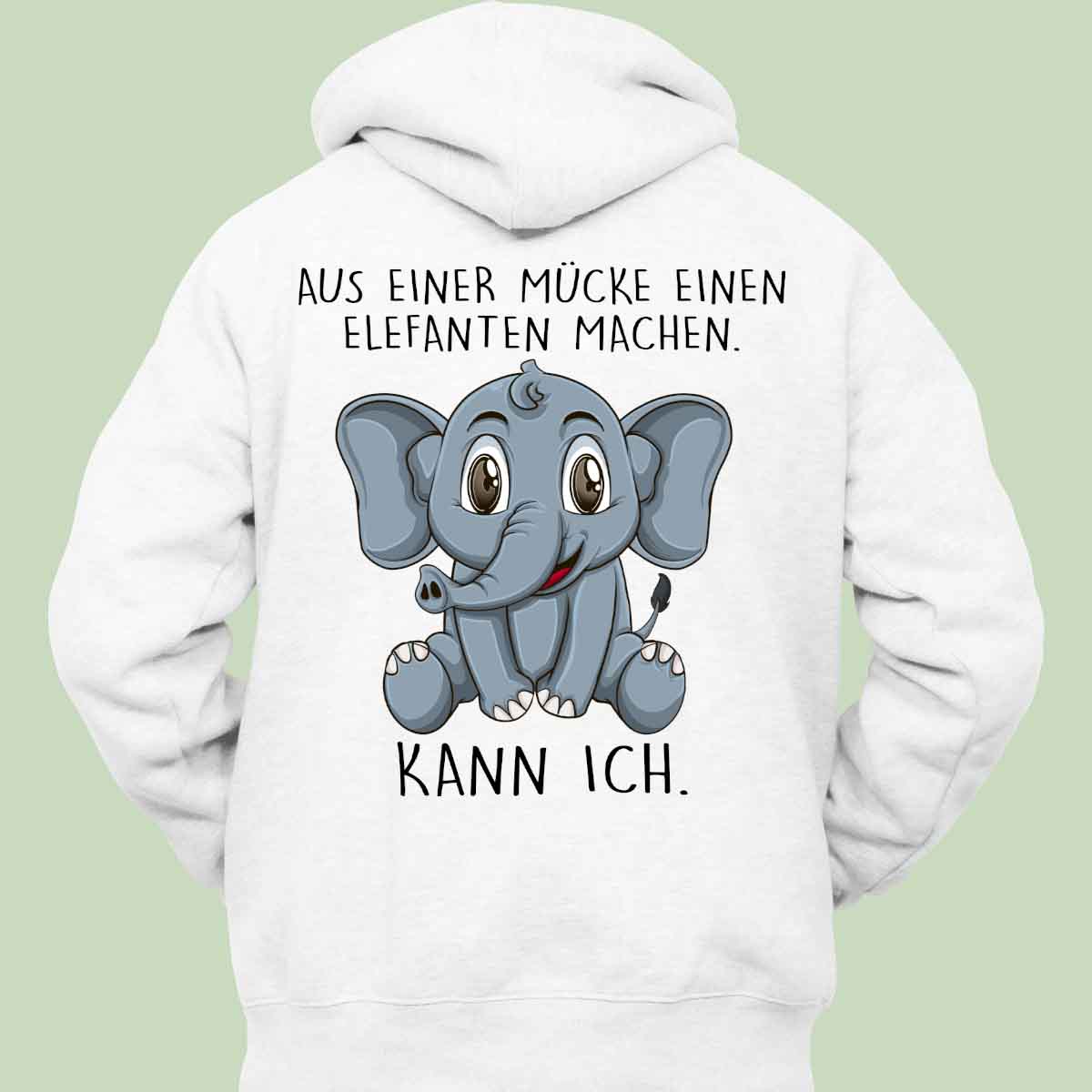 Korean Loose Hoodie Elephant Print Long Sleeve Loose Style