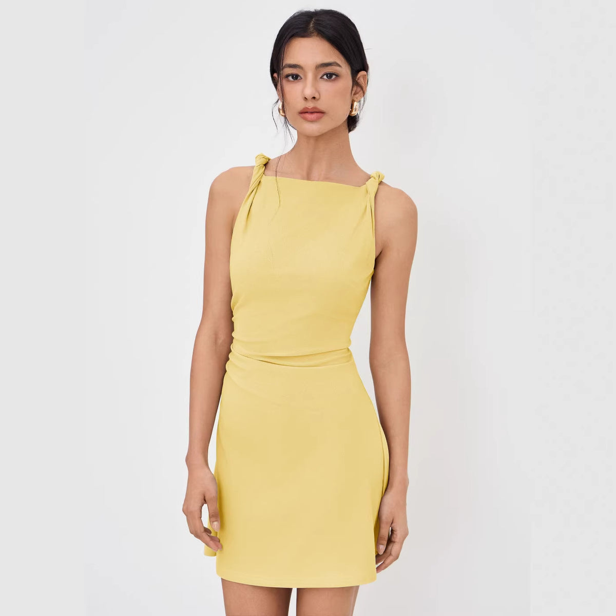 Summer Pleated Design Slimming Chic Short Skirt