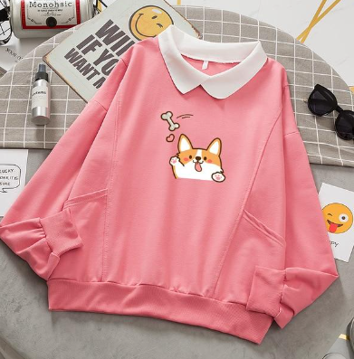 Cozy Printed Fleece Pocket Sweatshirt for Women