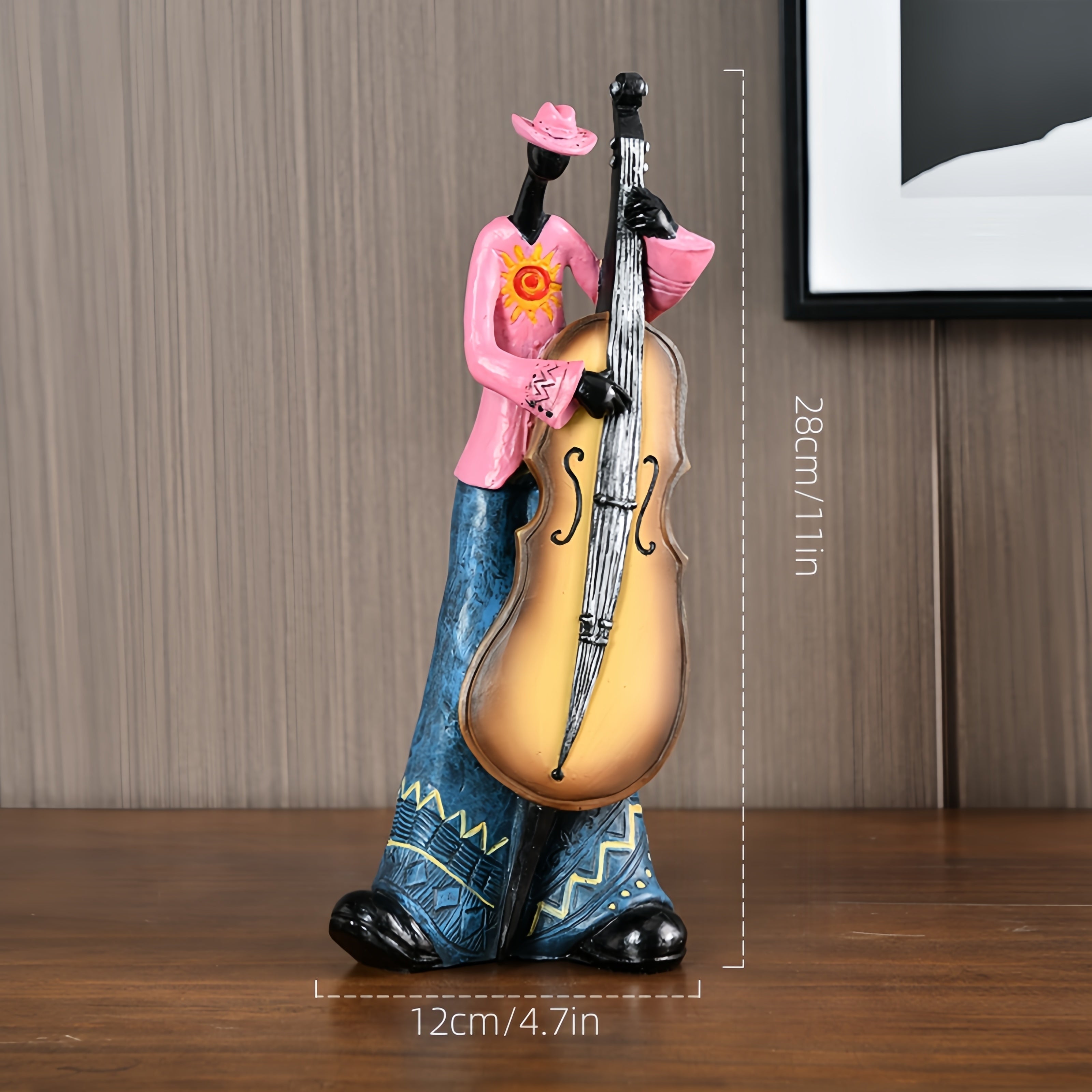 , Resin Jazz Band Figurines, Vintage Musician Statues, Artistic Decor for Living Room, Bookshelf, TV Stand, Wine Cabinet, Decoration, Bookshelf Display, Tv Stand Decor, Retro Design, Vintage Statues…