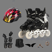 Adjustable Kids Roller Skates with Single Wheel for Balance & Fun