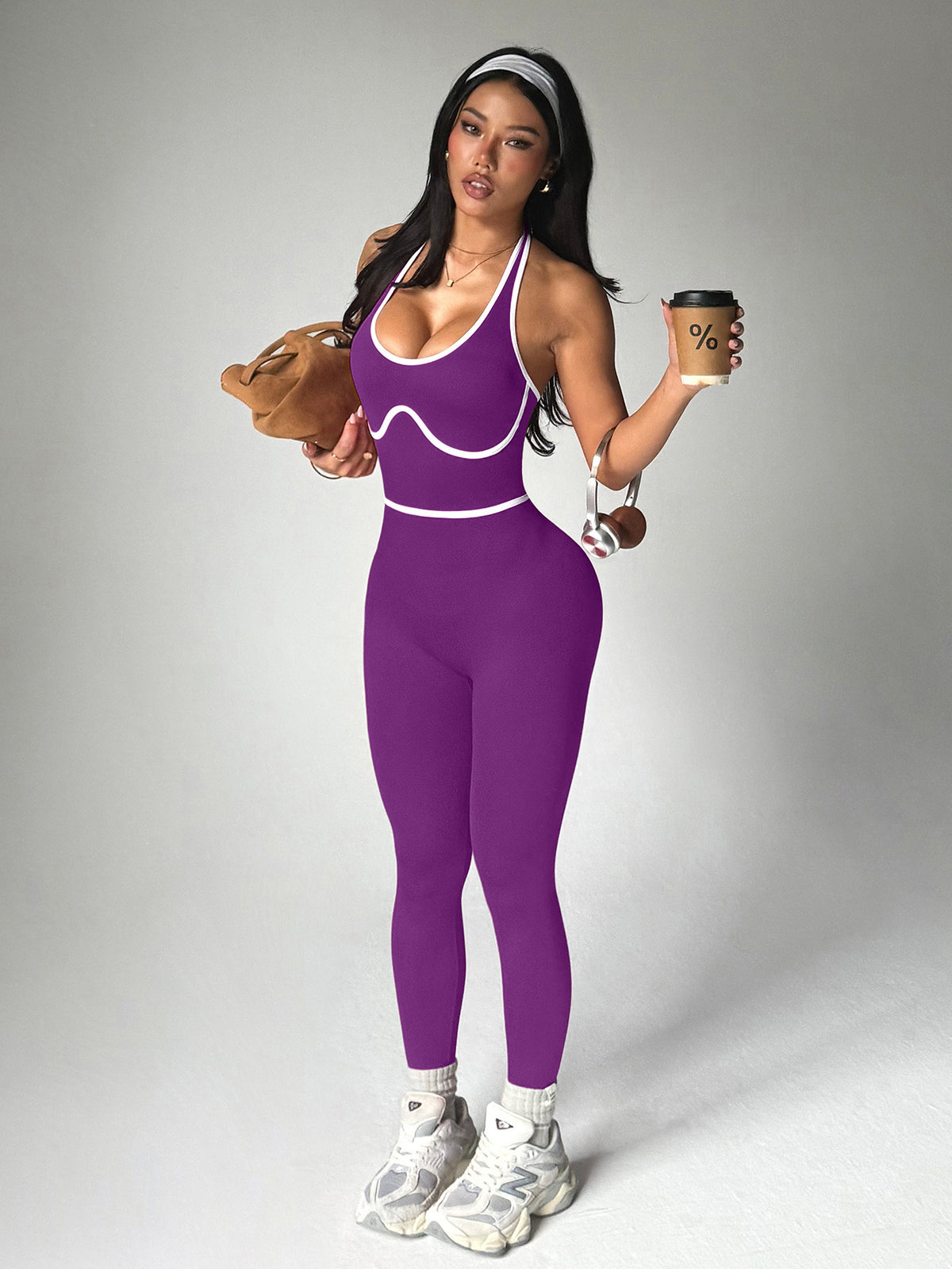 Women's Athletic Yoga Bodysuit Active Romper