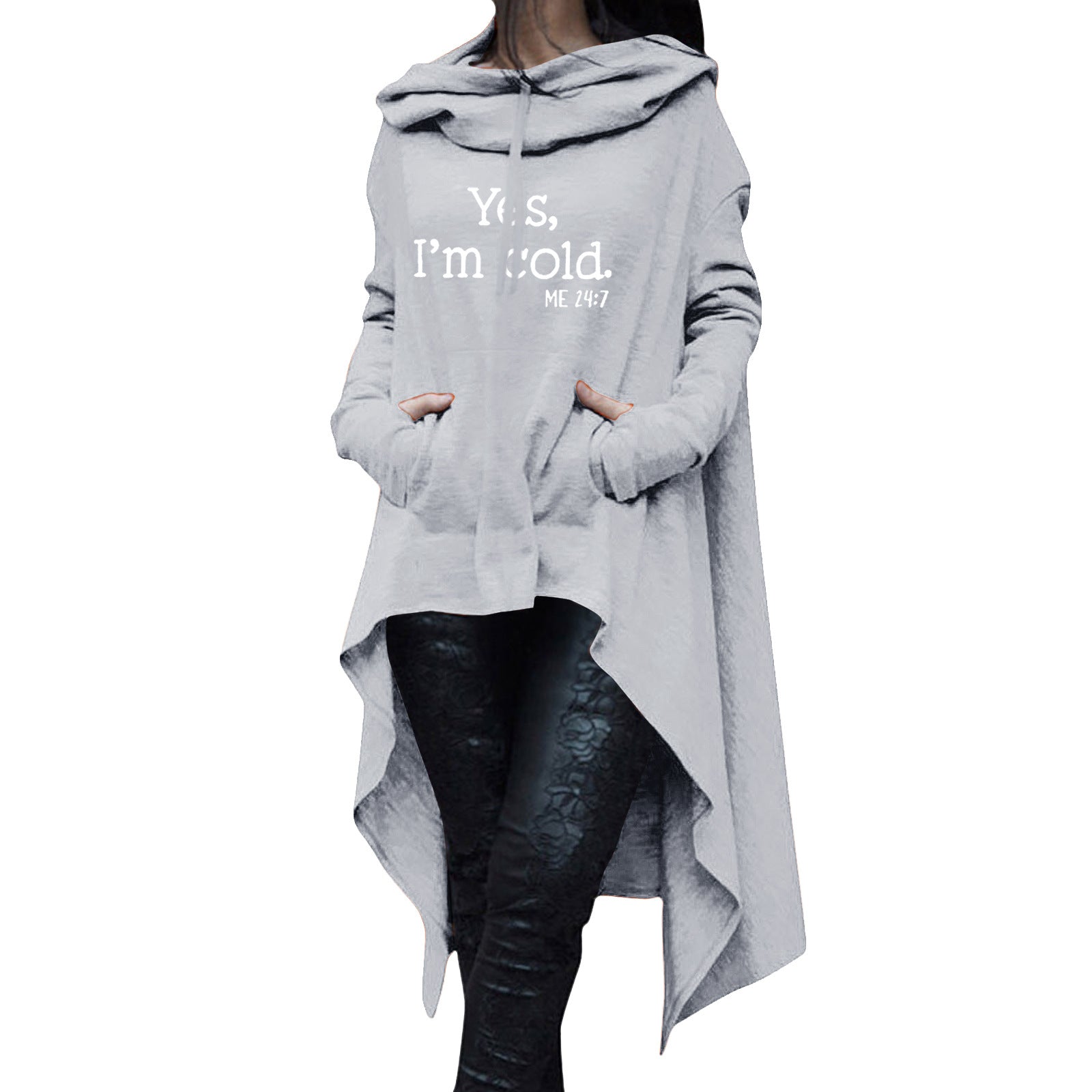 Plus Size Halloween Print Mid-Length Casual Hoodie