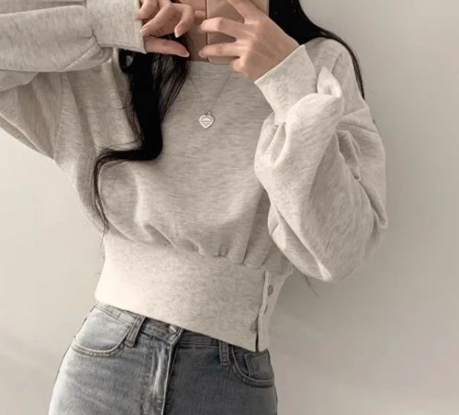 Slimming Crew-Neck Long Sleeve Tunic Top