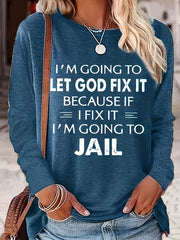 Plus Size 3D Print Long Sleeve Casual Sweatshirt