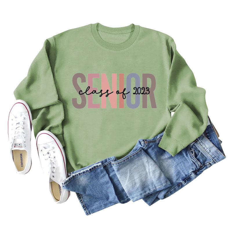 Women's Letter Print Casual Long Sleeve Loose Sweater