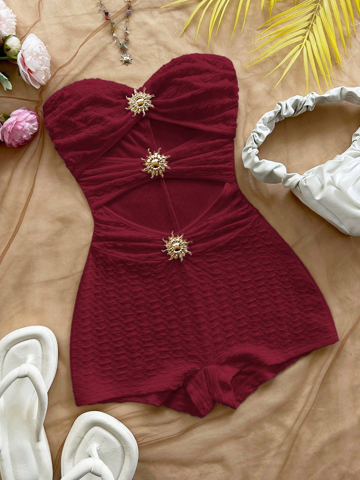 Metallic Knitted Slim Sleeveless Jumpsuit