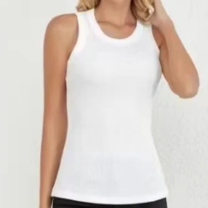 Versatile White Nylon Vest – Light, Breathable, Outdoor & Home Wear