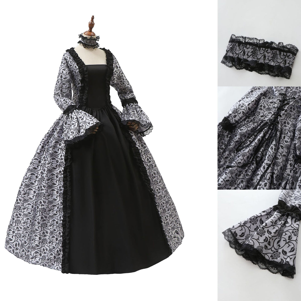 Victorian Retro Halloween Gothic Dress for Women
