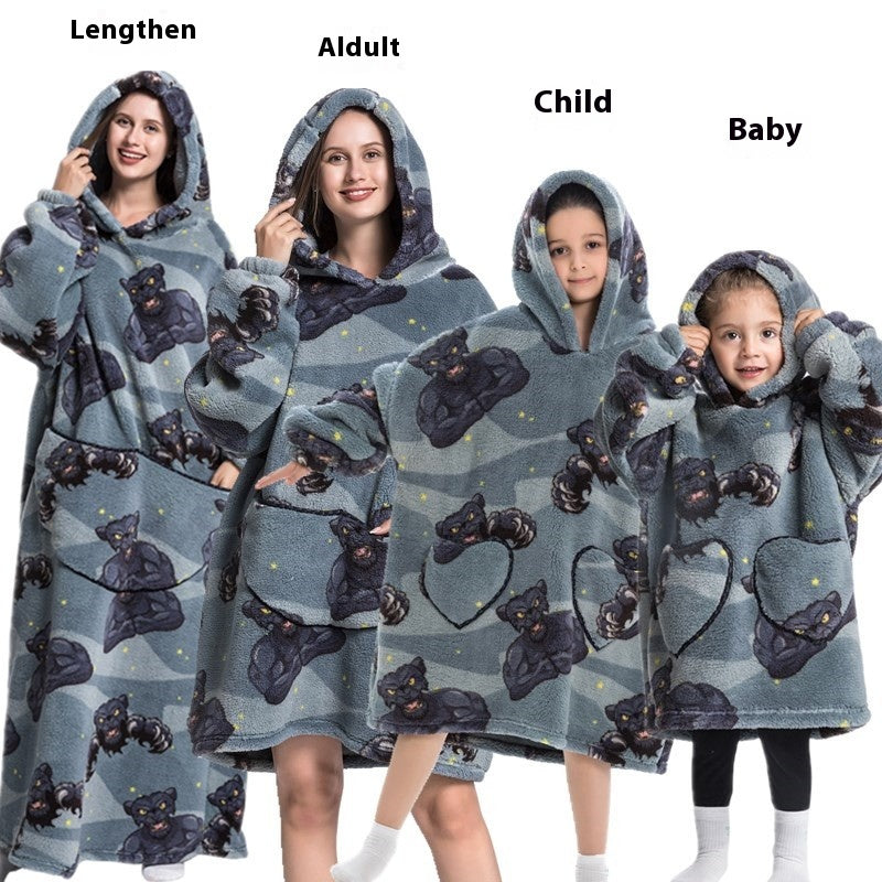 Cozy Oversized Thickened Hooded Blanket Sweatshirt