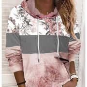 Cozy Drawstring Loose Long-Sleeve Pullover Sweatshirt