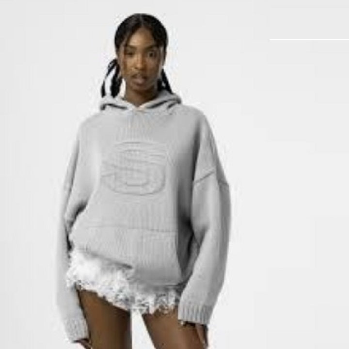 Women's Cozy Hooded Pullover Sweater with Pockets