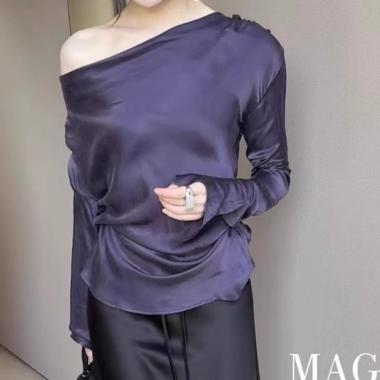 Elegant Off‑Shoulder Lace Mesh Dress – Long Sleeve, Flattering Fit