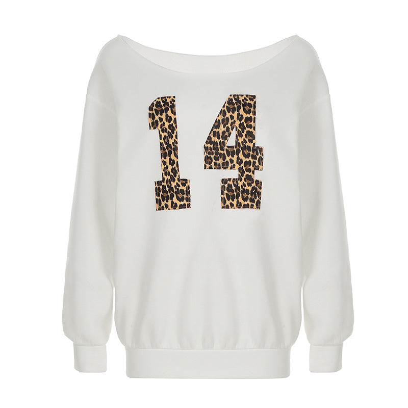 Chic Leopard Print Knit Sweater for Women