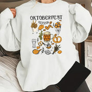 Cozy Fleece Printed Long Sleeve Casual Sweatshirt