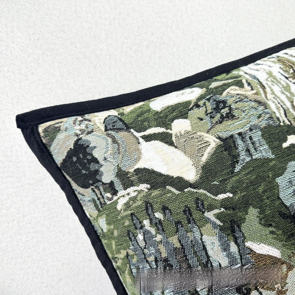 Retro Green Pillowcase - Mid-Century Modern Decorative Cushion Cover