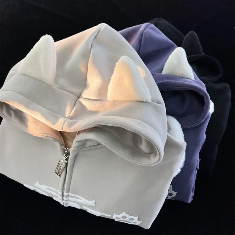 Women's Fleece-Lined Hooded Winter Sweater