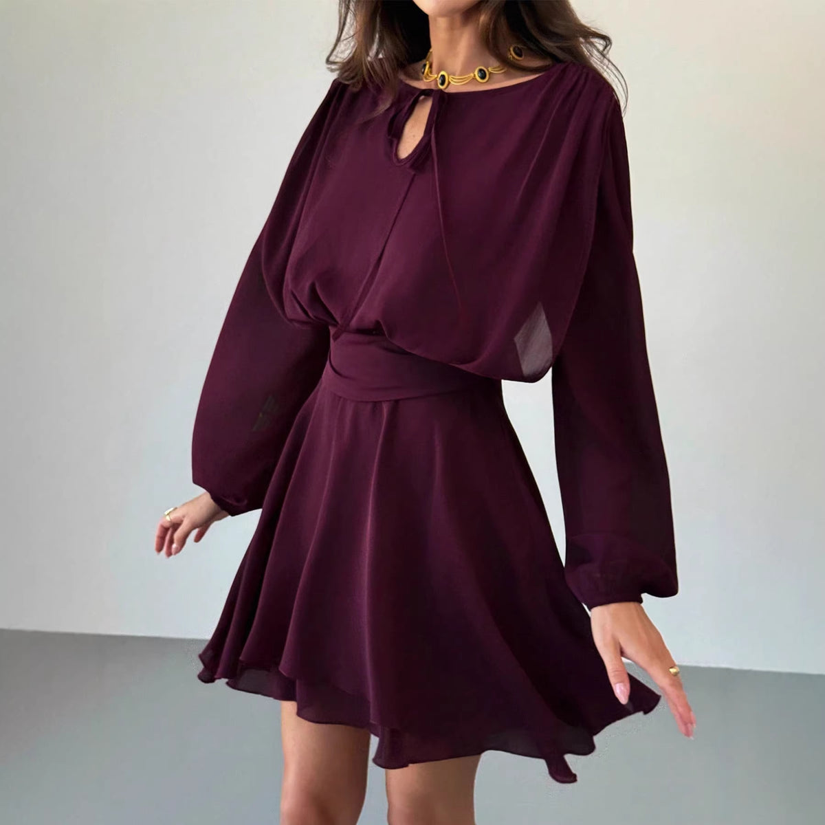 Slimming Figure-hugging and Draping Dress