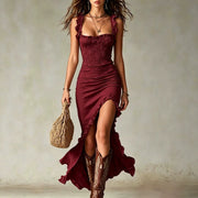 Elegant Sexy Slit Strap Dress for Women