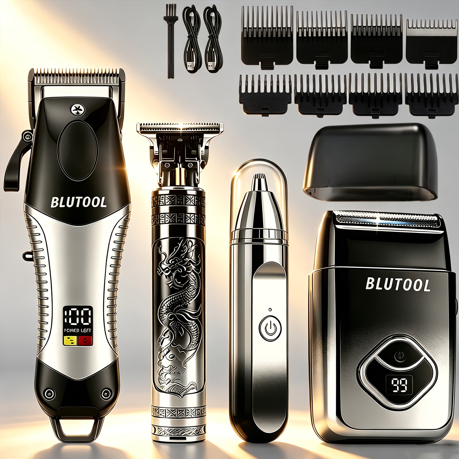 4-in-1 Cordless Rechargeable Hair Cutting & Grooming Kit
