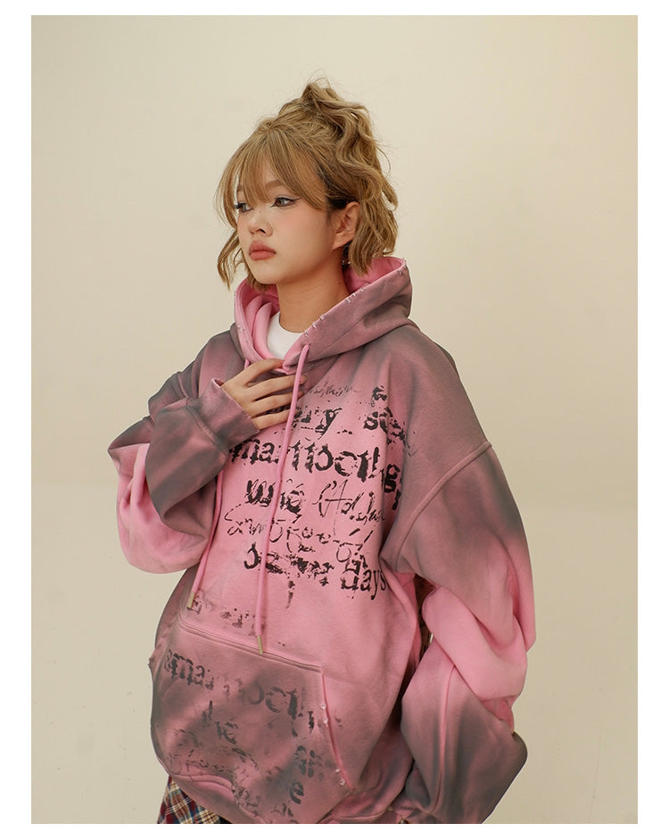 Women's Layered Hooded Chenille Sweater Loose Pullover