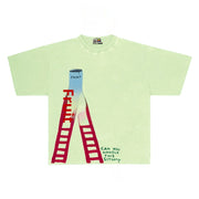 Youthful Casual Round-Neck T-Shirt – Versatile, Loose Fit