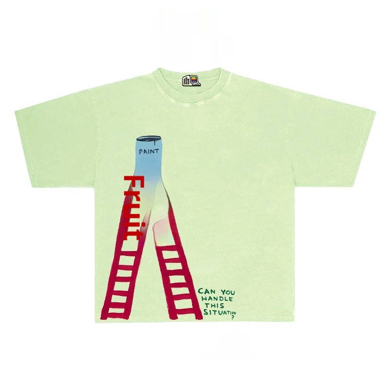 Youthful Casual Round-Neck T-Shirt – Versatile, Loose Fit