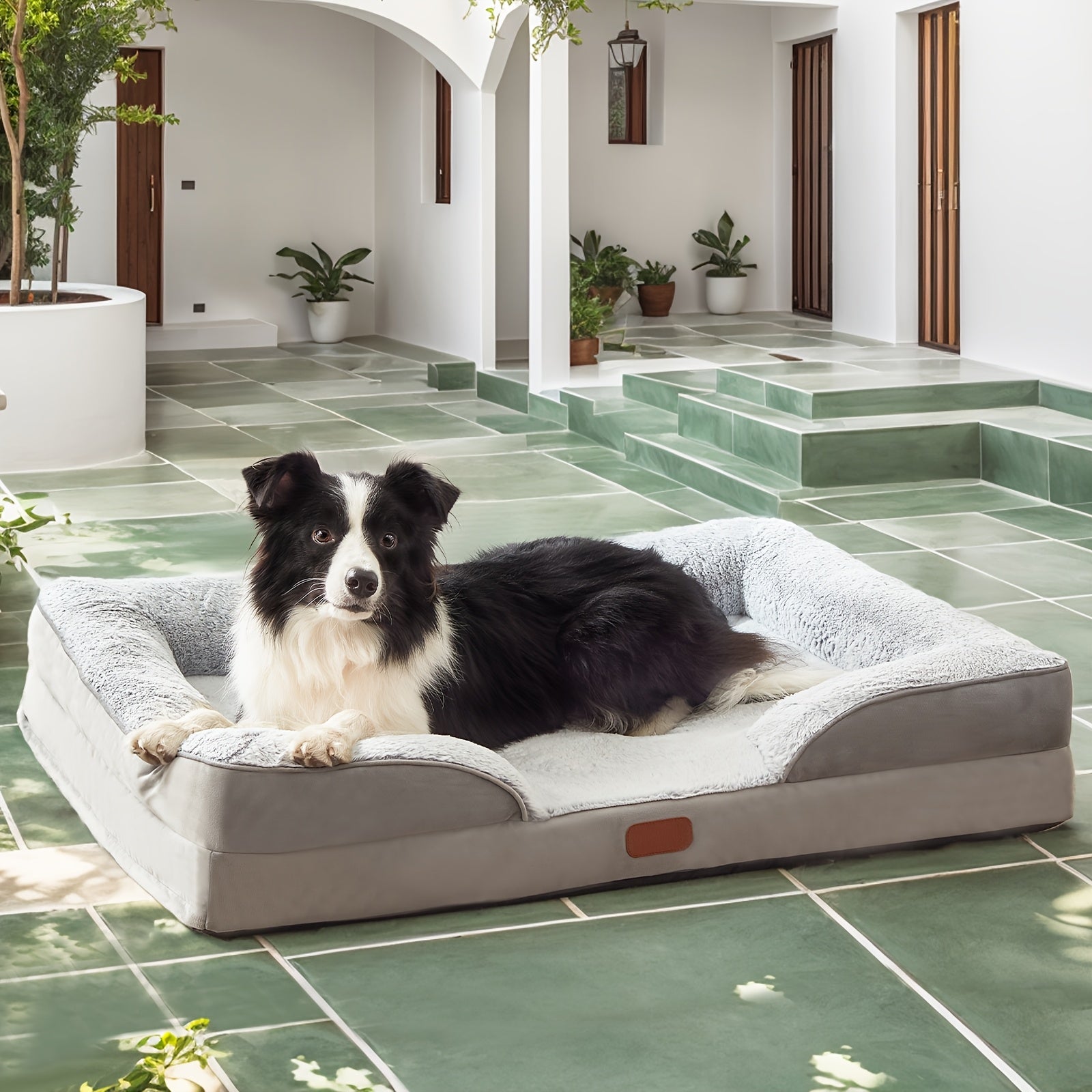 Orthopedic Memory Foam Dog Bed For Small To Large Dogs - Bolster-edged Design, Non-slip Base & Removable Washable Cover - Supportive Sofa Bed Available In Multiple Sizes