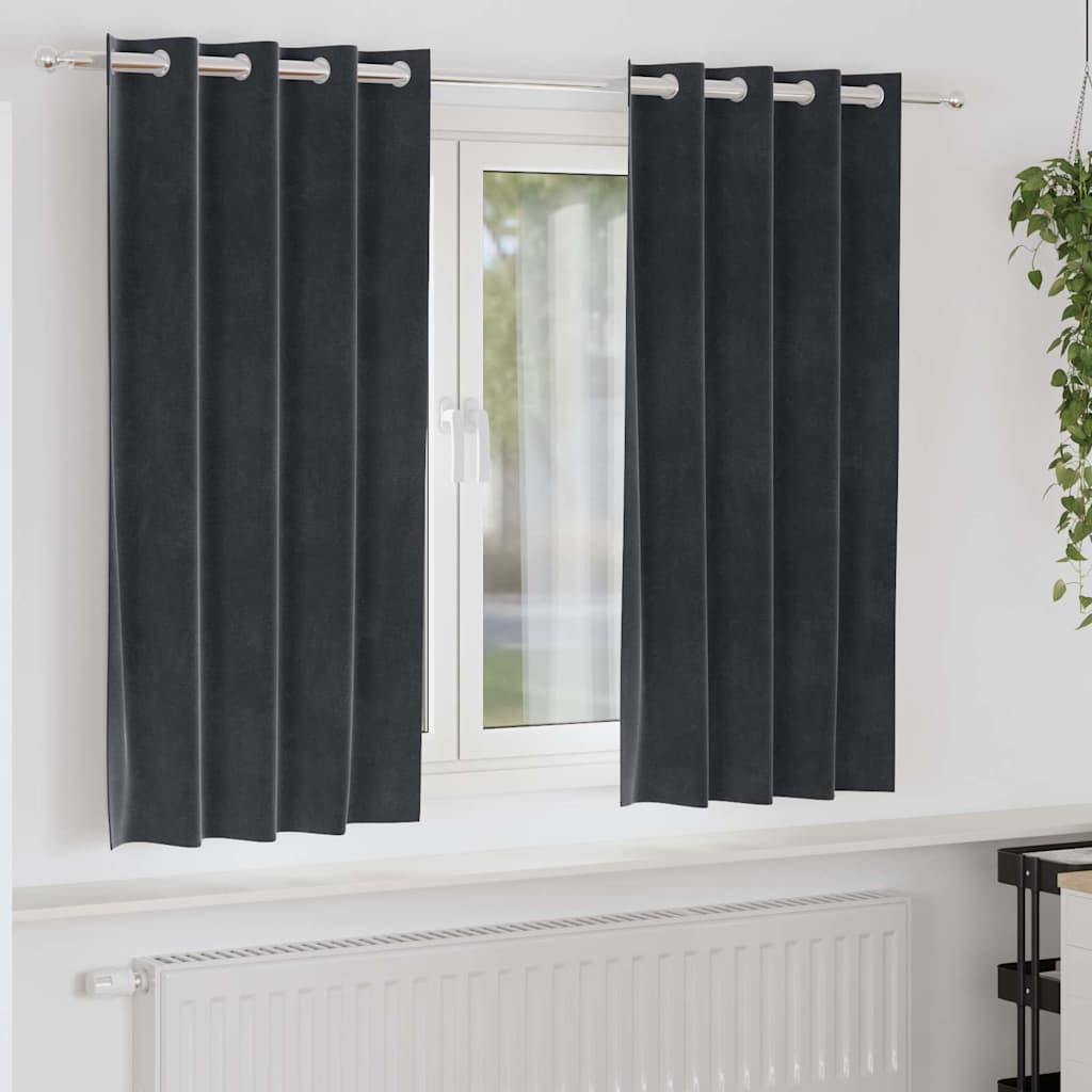 Curtains with Drapes 2 Pcs Velvet